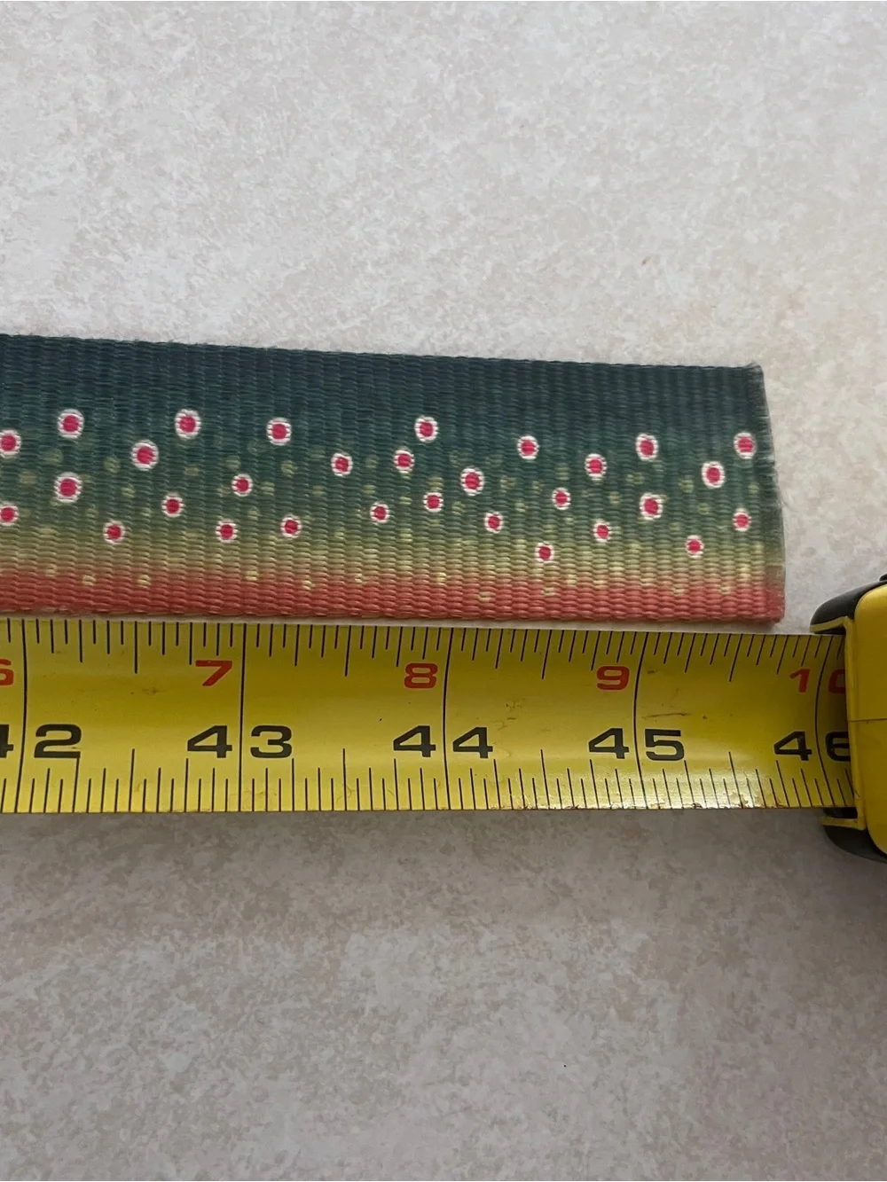 Croakies Patterned Green Ombre Webbing Belt with Metal Bottle Opener Buckle EUC